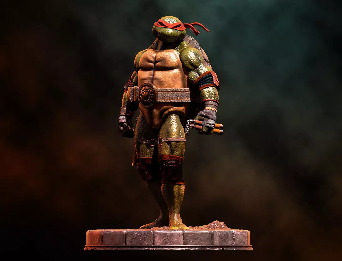 Fanart TMNT Michelangelo - Statue 3D print model_0