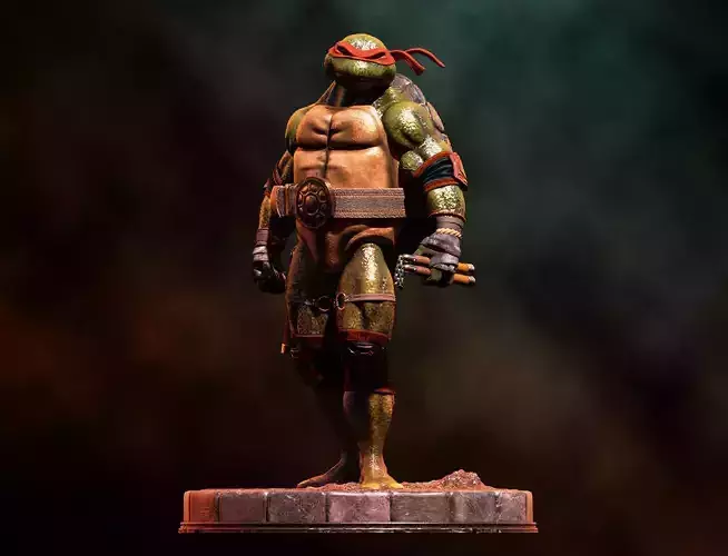 Fanart TMNT Michelangelo - Statue 3D print model