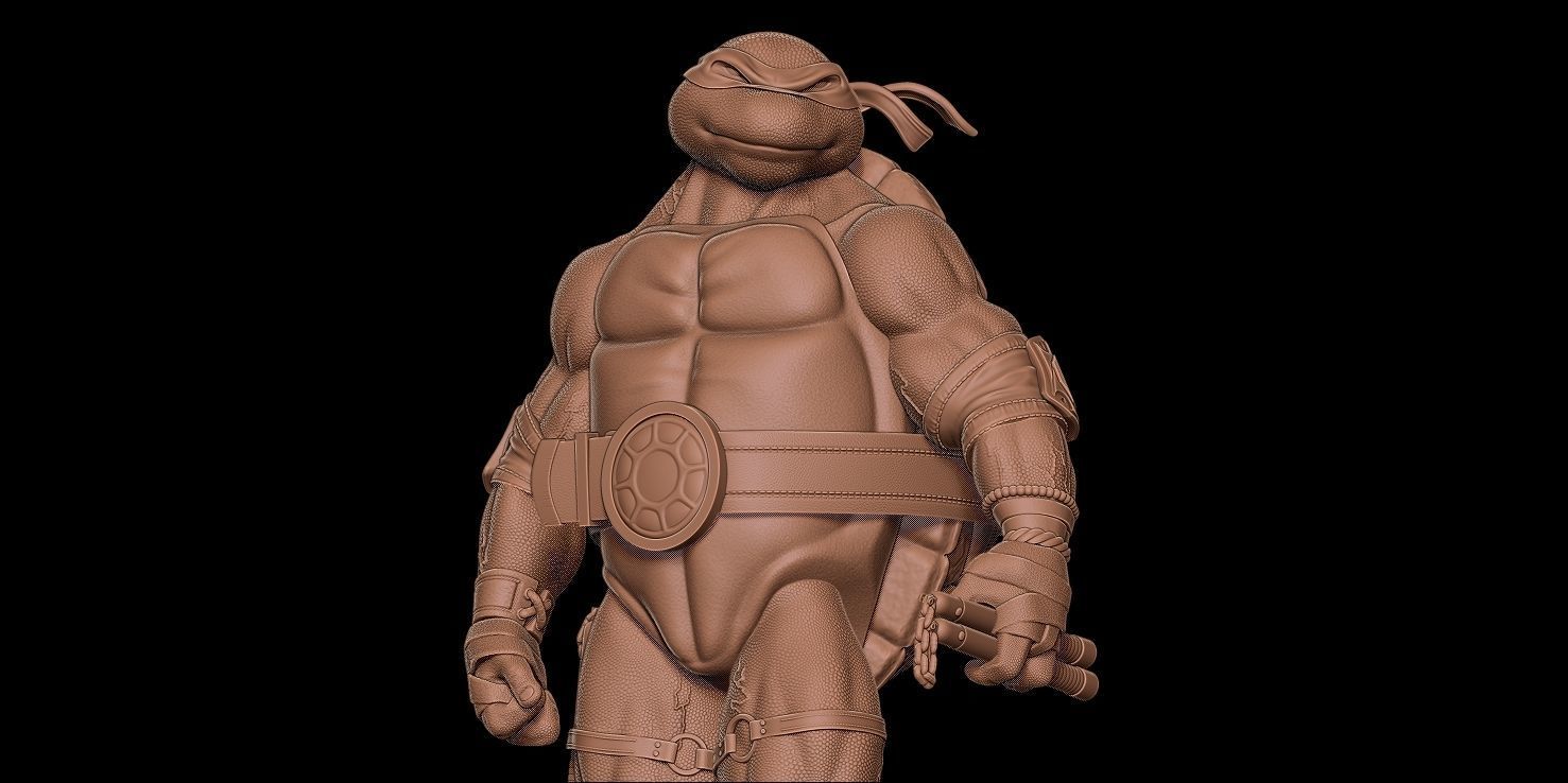 Fanart TMNT Michelangelo - Statue 3D print model_10