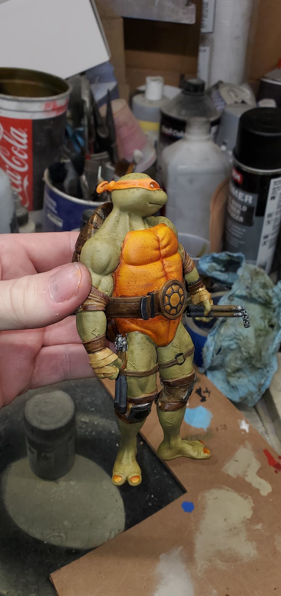 Fanart TMNT Michelangelo - Statue 3D print model_5