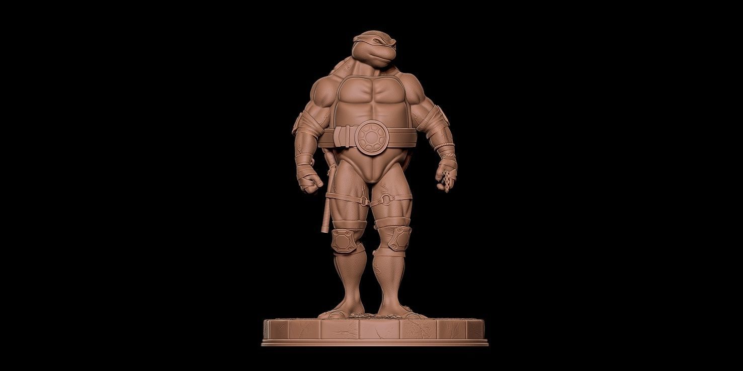 Fanart TMNT Michelangelo - Statue 3D print model_12