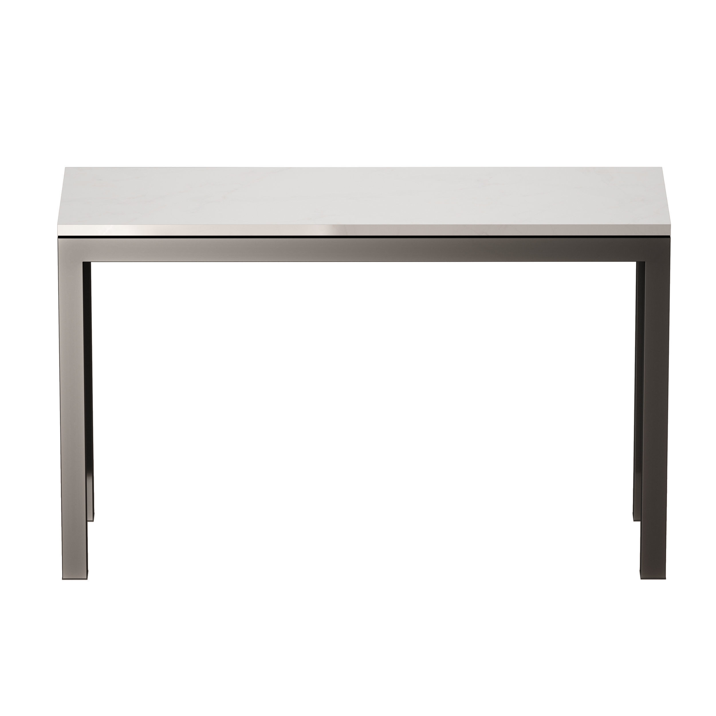 Parsons White Marble Dark Steel Console 3D model_4