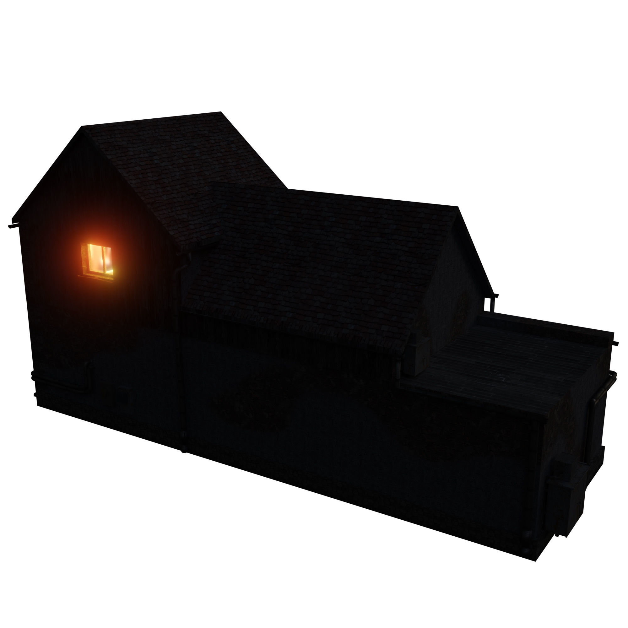 Urban City building 04 Low poly two versions Free low-poly 3D model_5