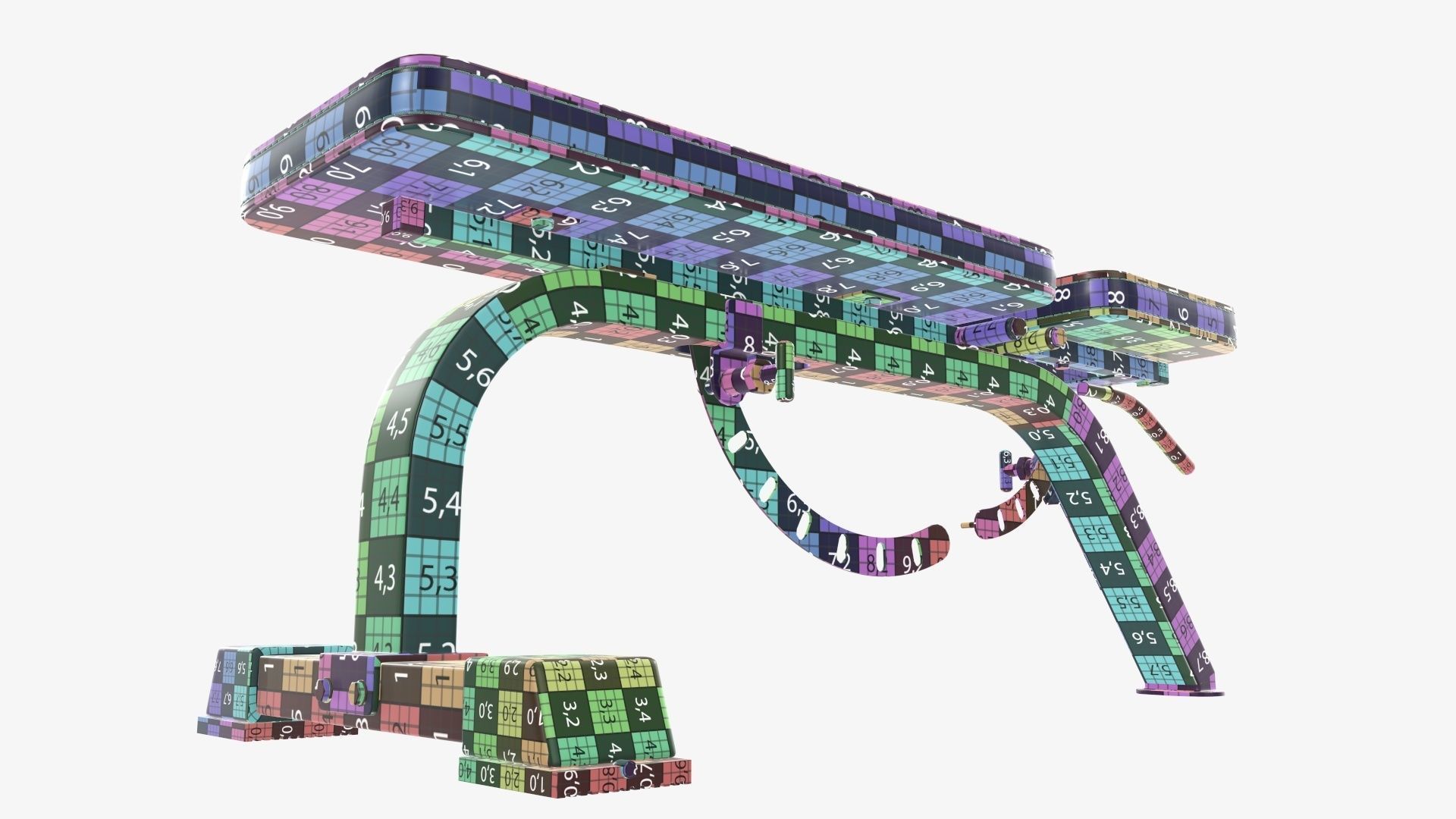 Weight flat bench adjustable 01 3D model_12