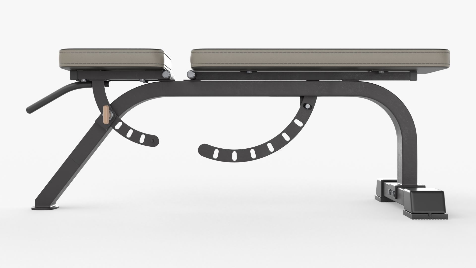 Weight flat bench adjustable 01 3D model_3