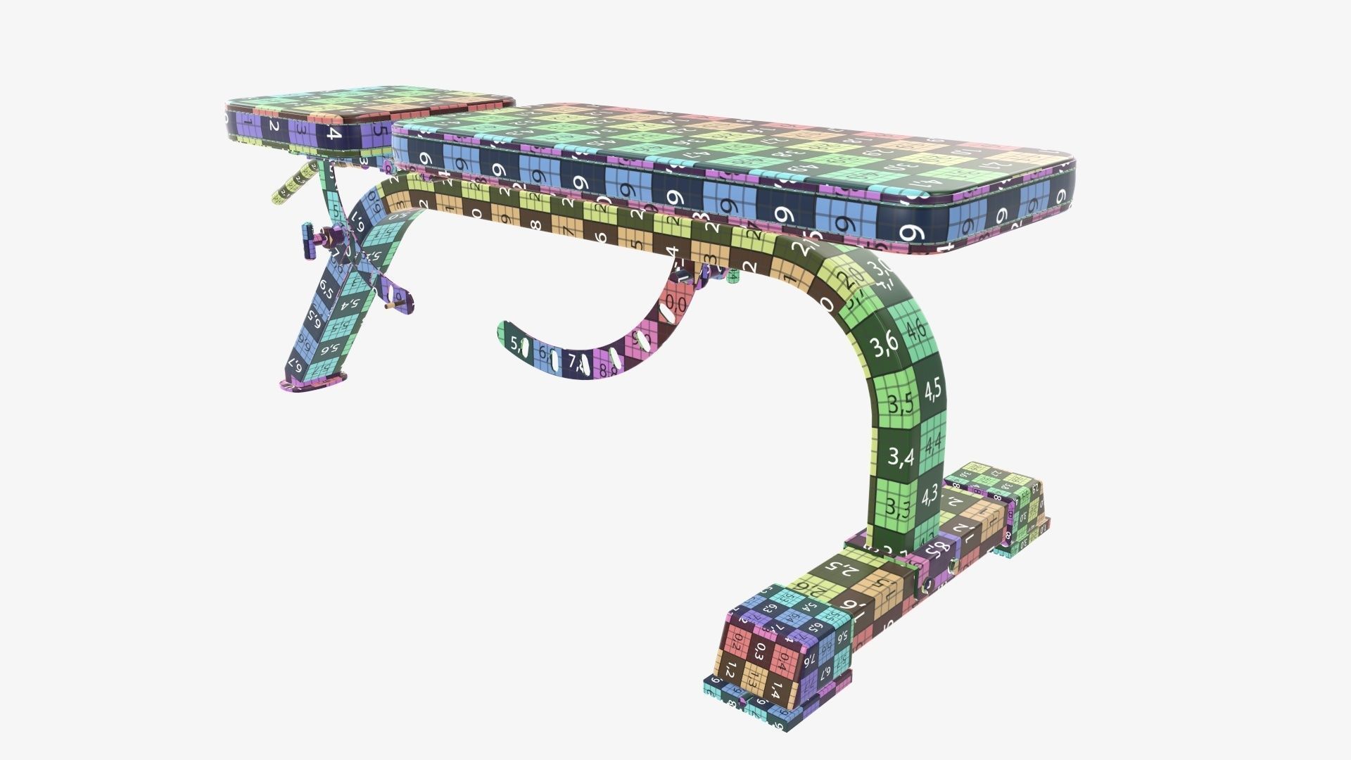 Weight flat bench adjustable 01 3D model_10