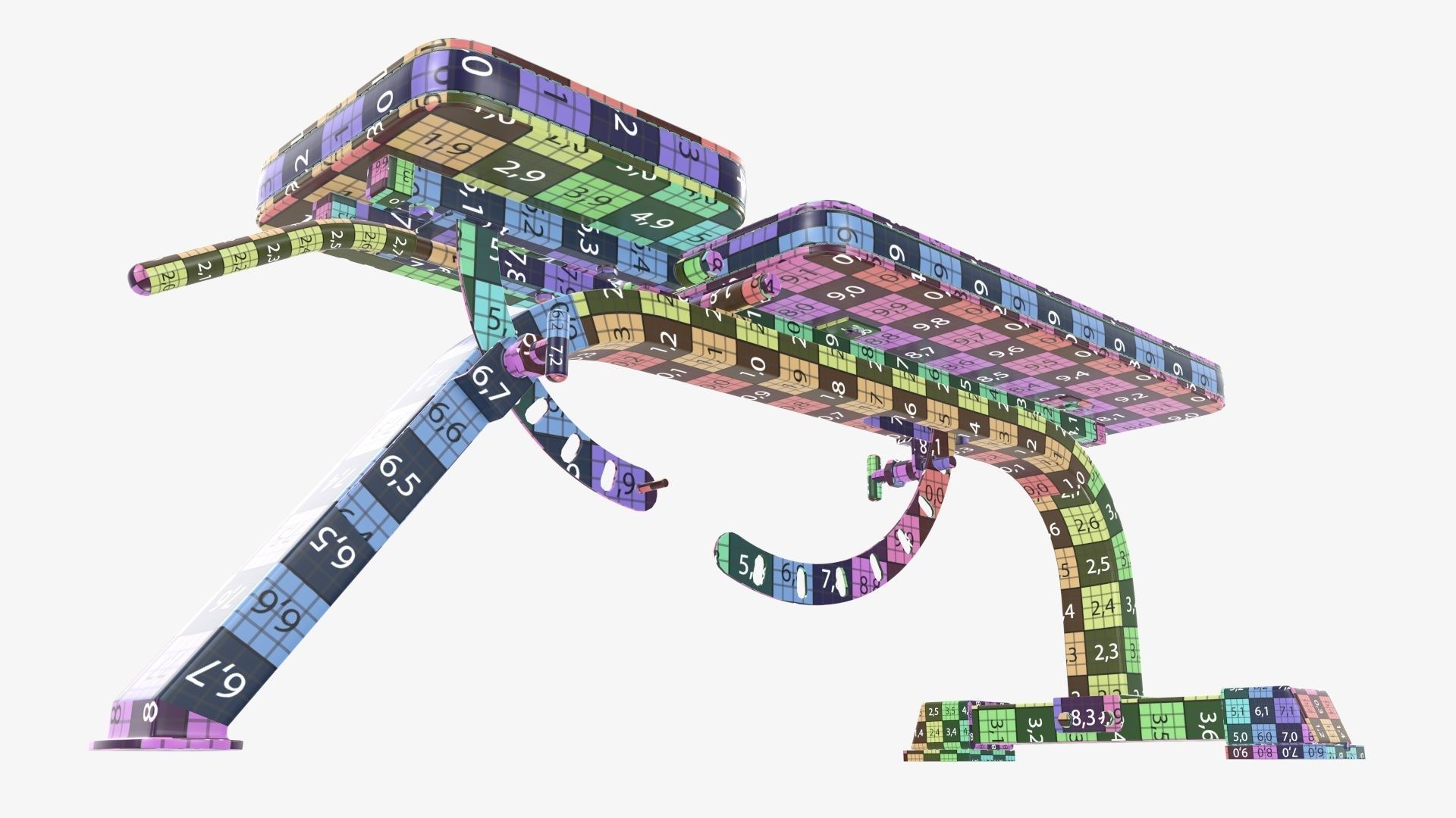 Weight flat bench adjustable 01 3D model_13