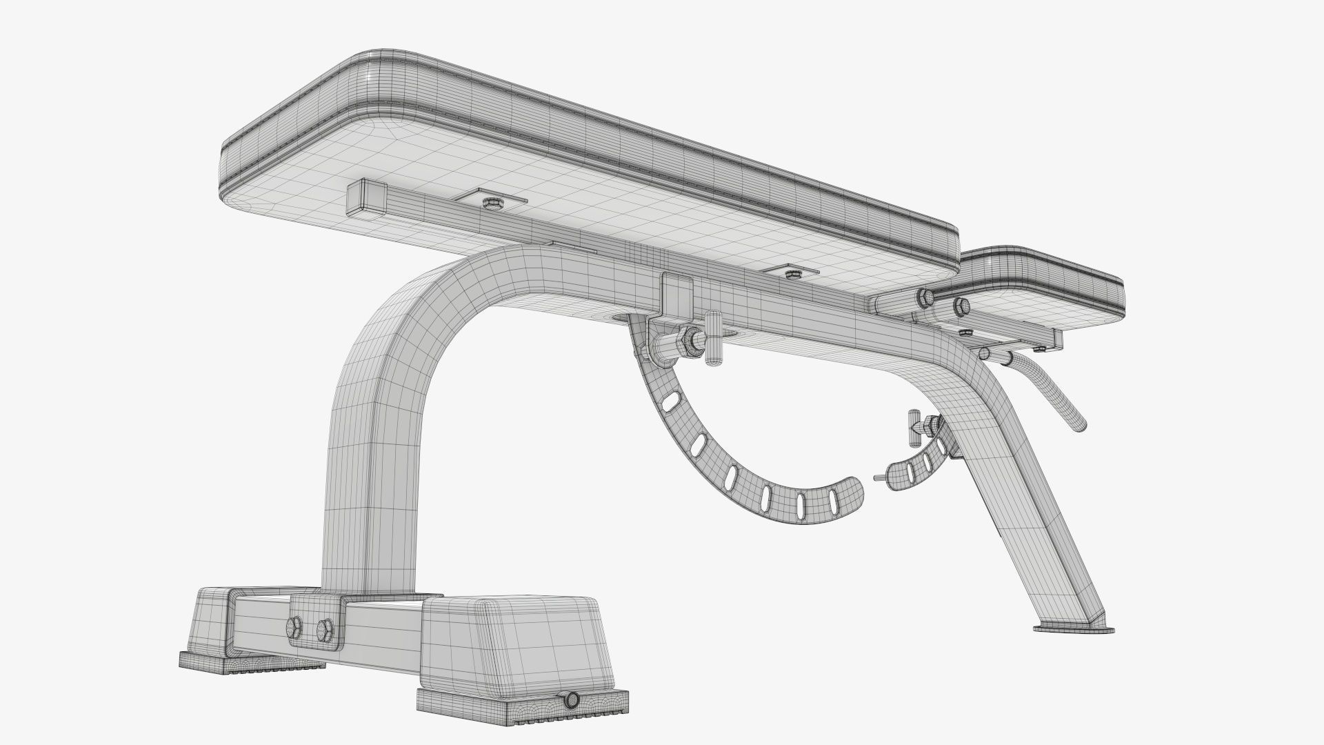 Weight flat bench adjustable 01 3D model_7