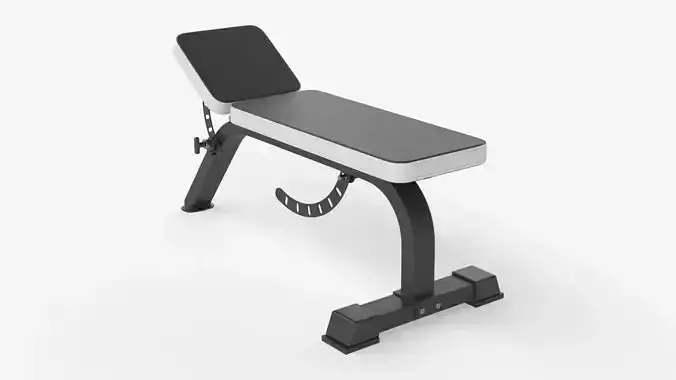 Weight flat bench adjustable 02 3D model