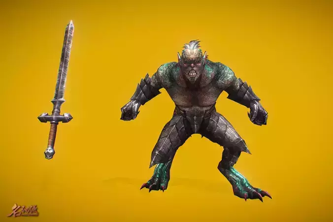 RPG Soldier Triton Low-poly 3D model