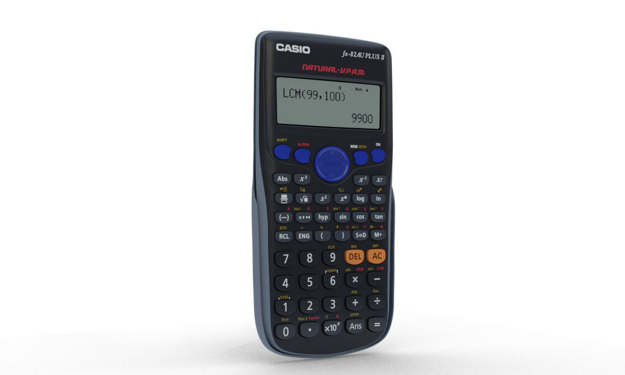 Casio FX82AU PLUS II Scientific Calculator 3D model_1