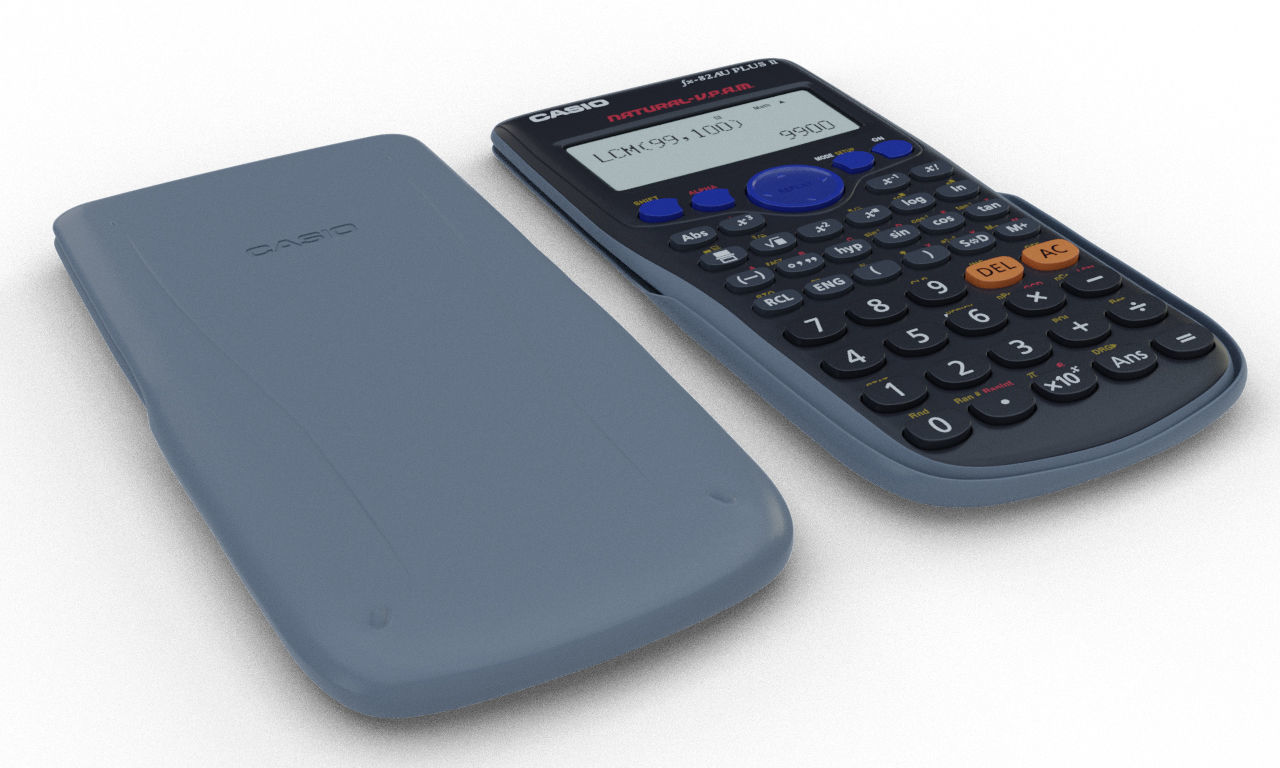 Casio FX82AU PLUS II Scientific Calculator 3D model_4