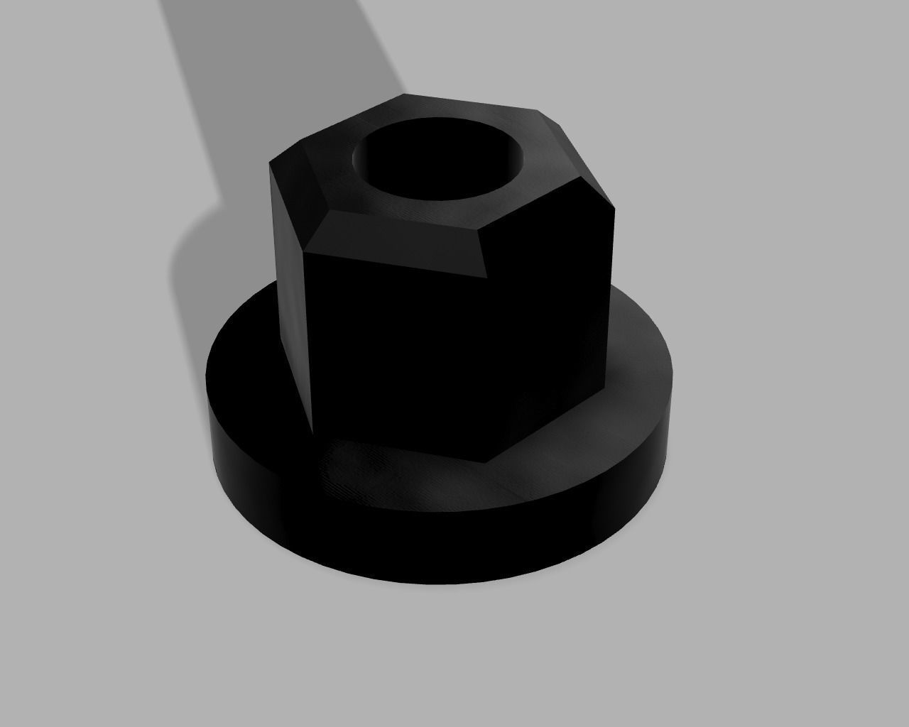 Plastic Nut 3D print model_1