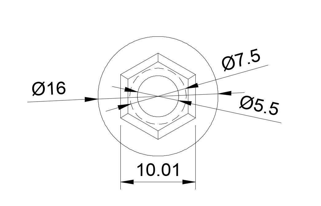 Plastic Nut 3D print model_3