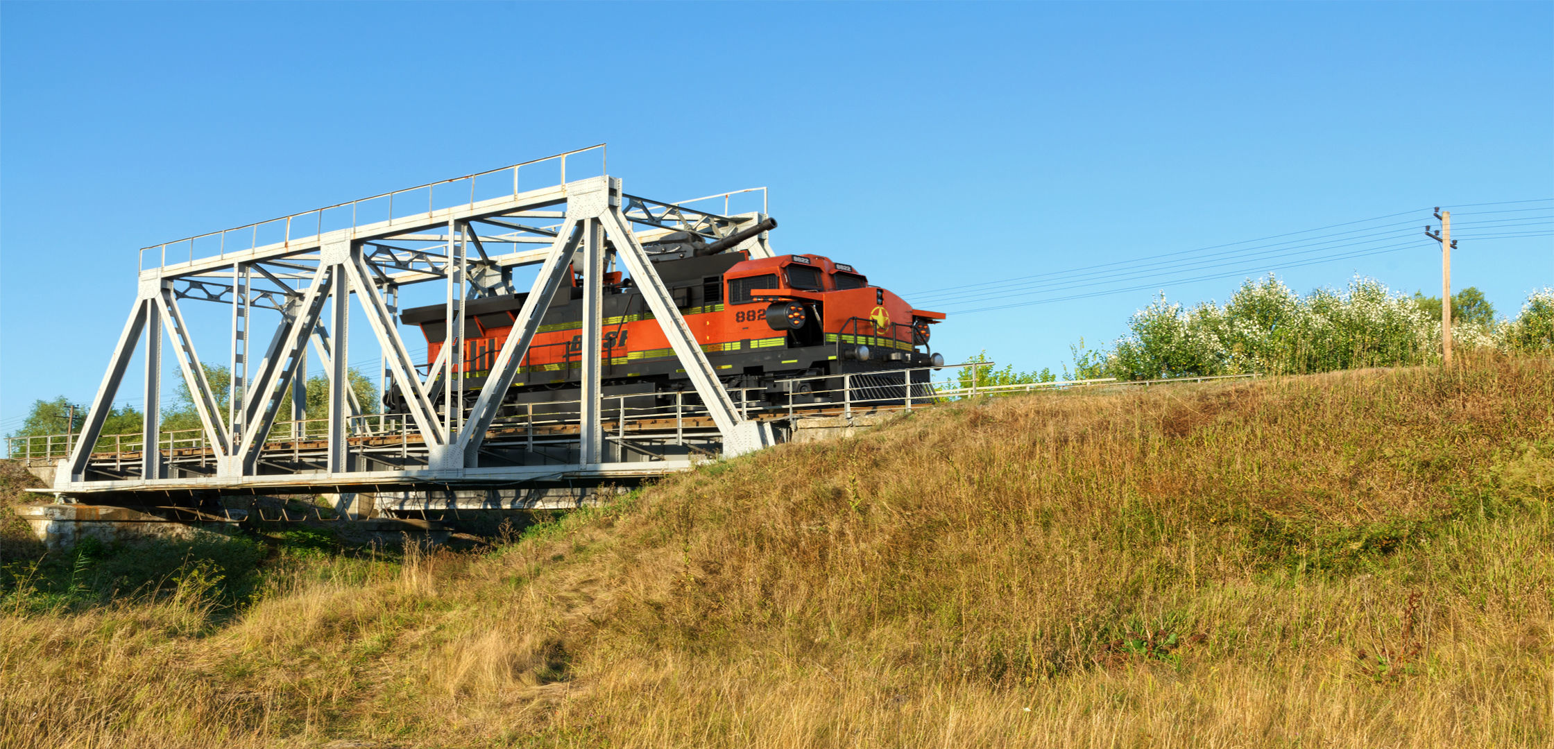 Train Engine Armoured with weapons 3D model_3