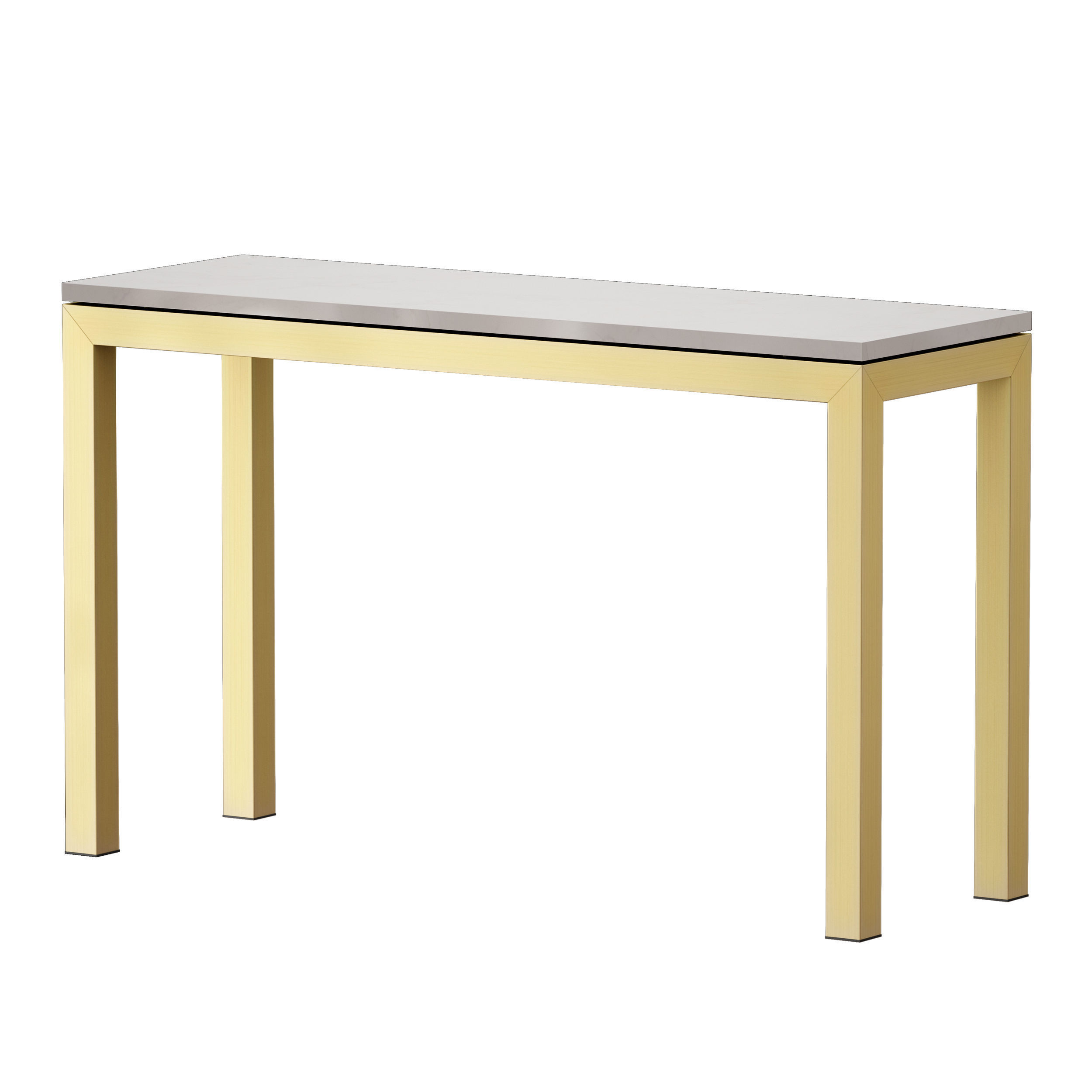 Parsons White Marble Brass Console 3D model_6