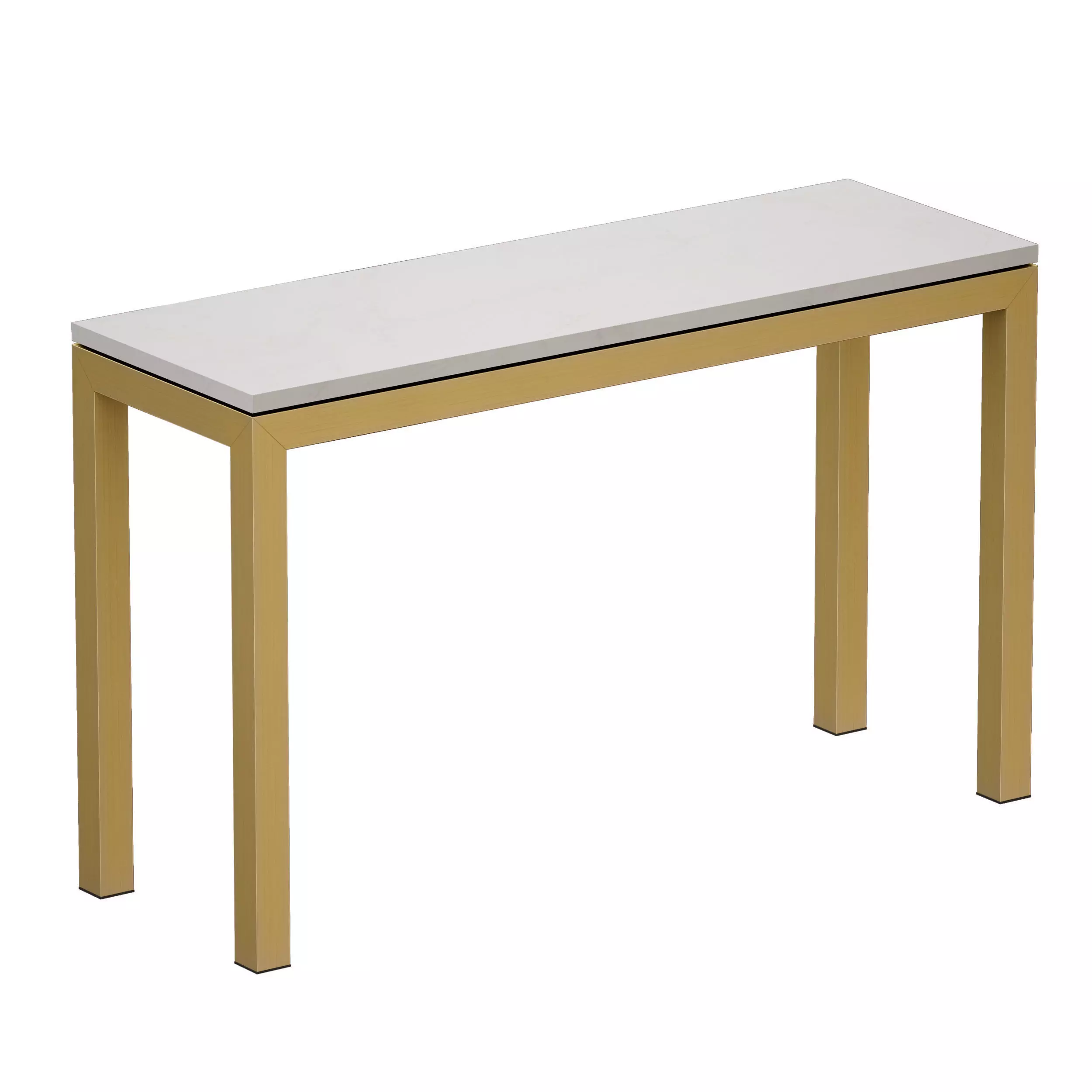 Parsons White Marble Brass Console 3D model_0