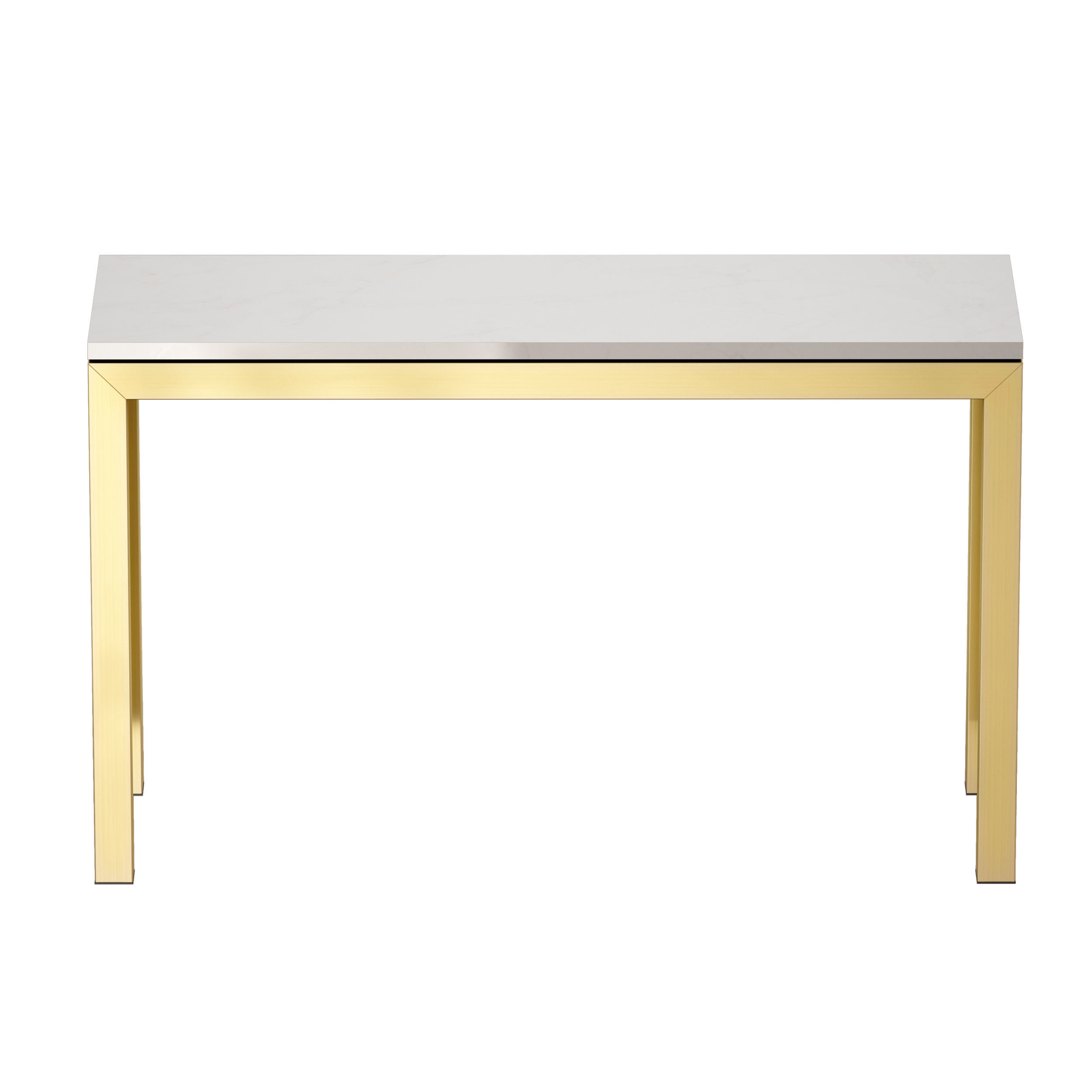 Parsons White Marble Brass Console 3D model_4