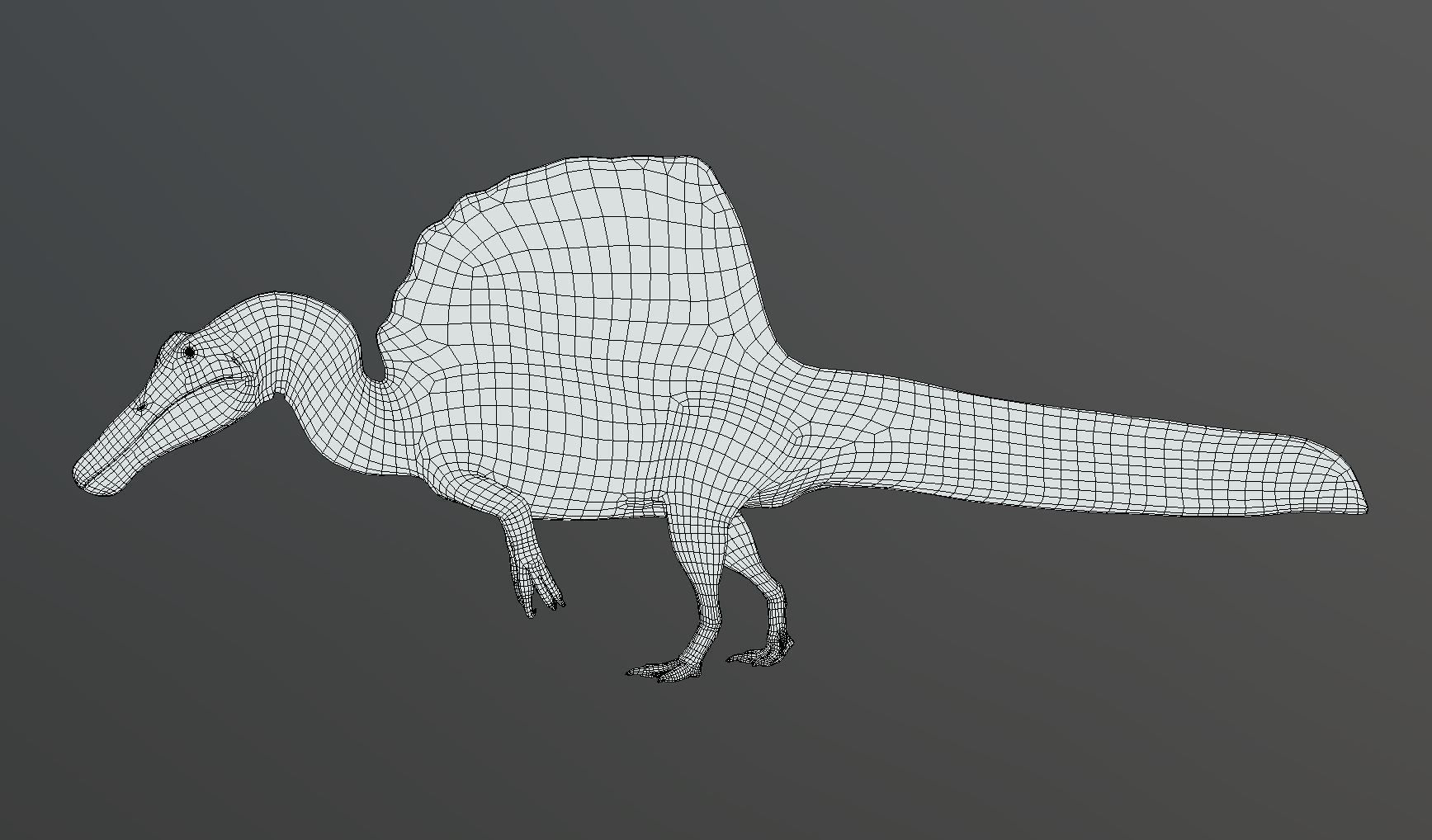 Spinosaurus aegyptiacus Low-poly 3D model_6
