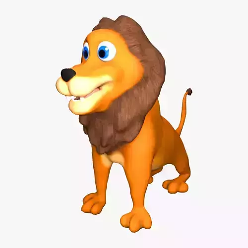 lion Cartoon Character 3D model