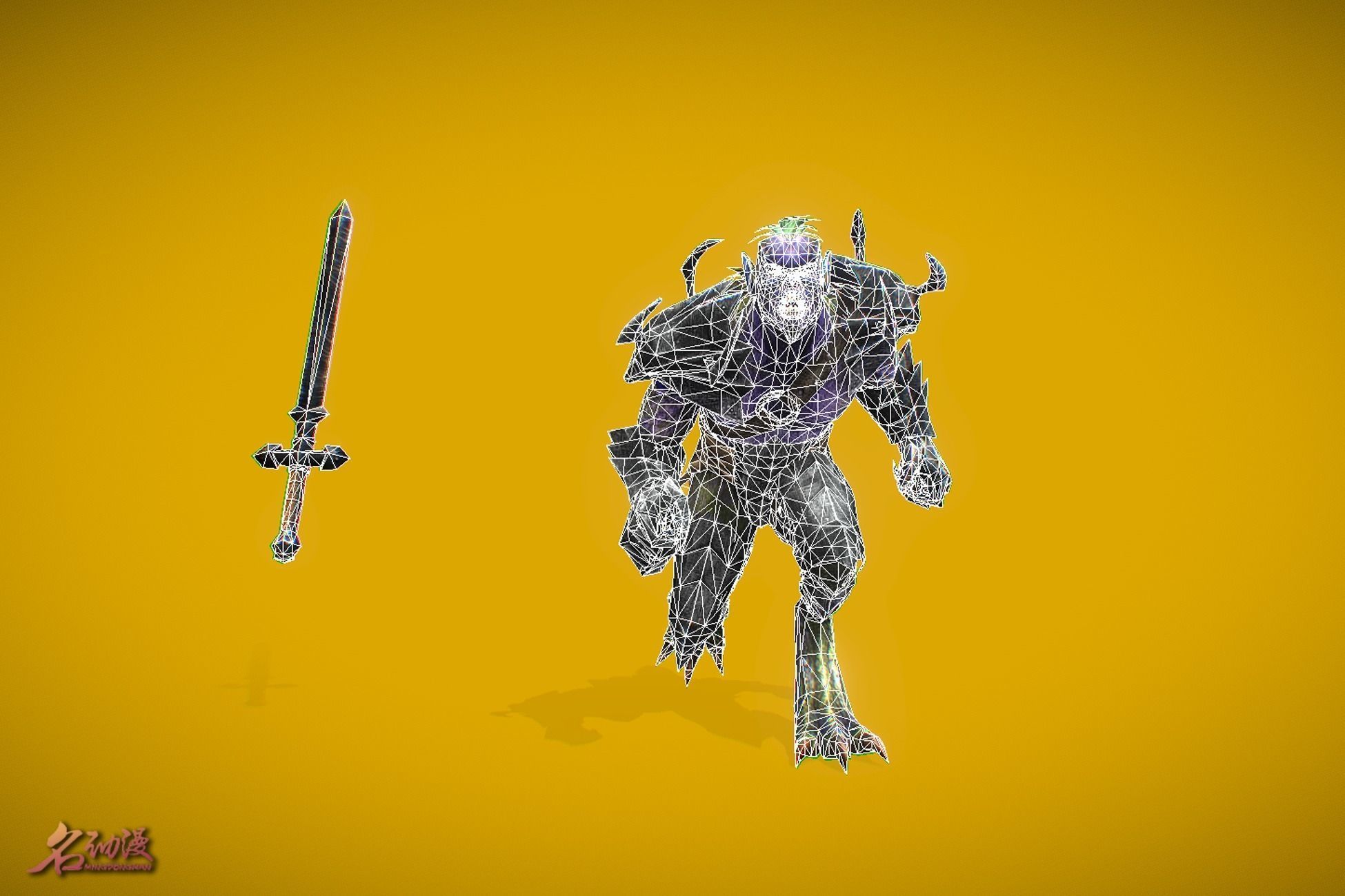 RPG King Triton Low-poly 3D model_5