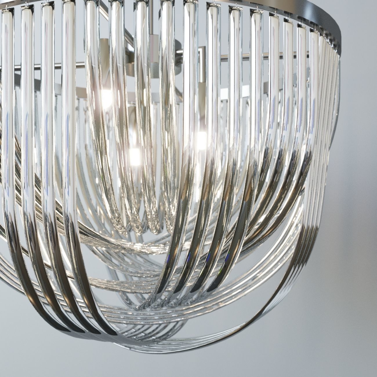 Chandelier fine glass  3D model_1