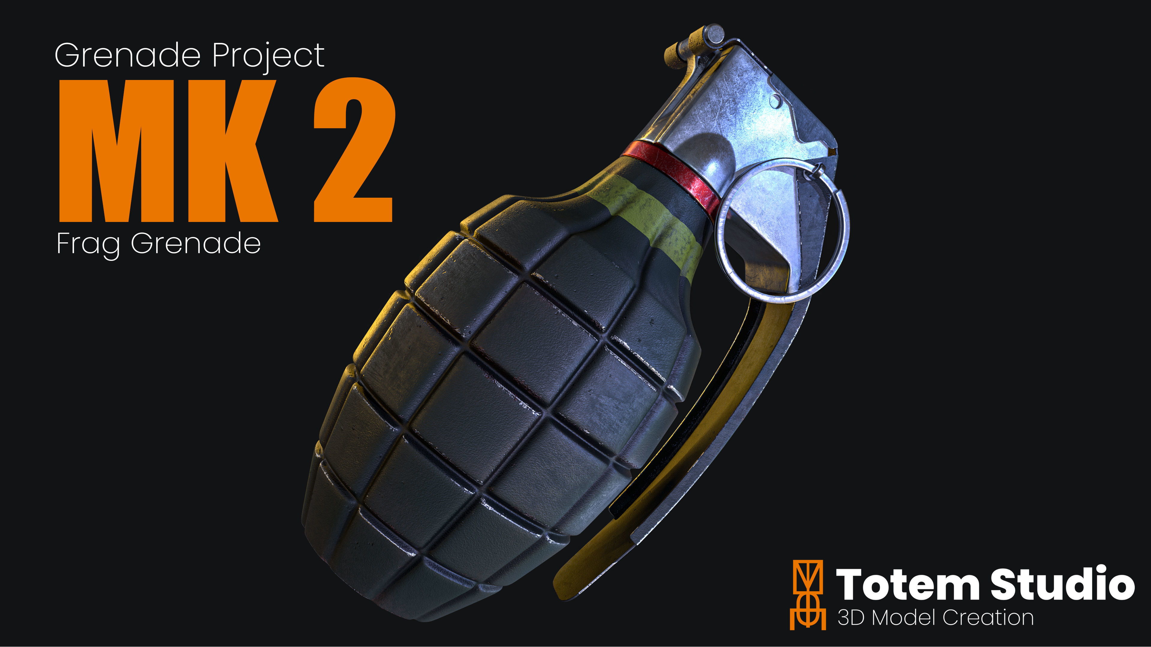 Grenade Project Collection Package Low-poly 3D model_20