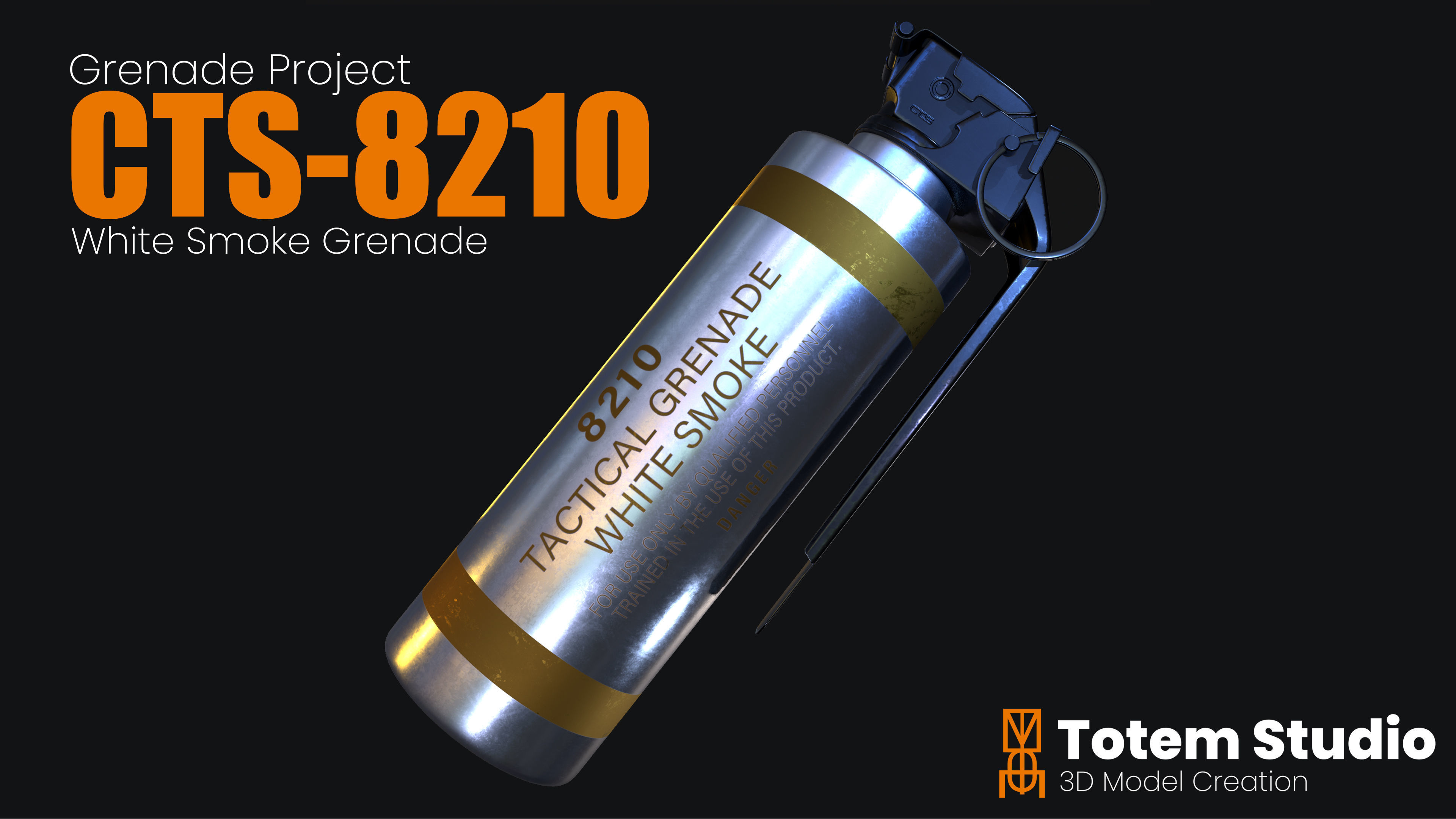 Grenade Project Collection Package Low-poly 3D model_11