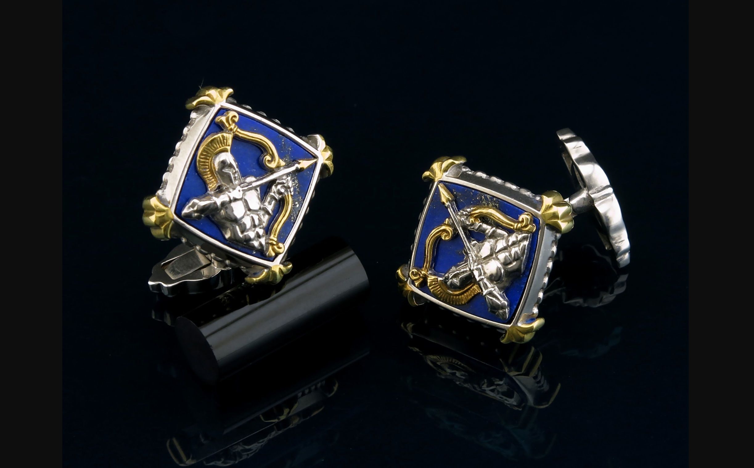 Zodiac signs Cufflinks Archer 3D print model_9