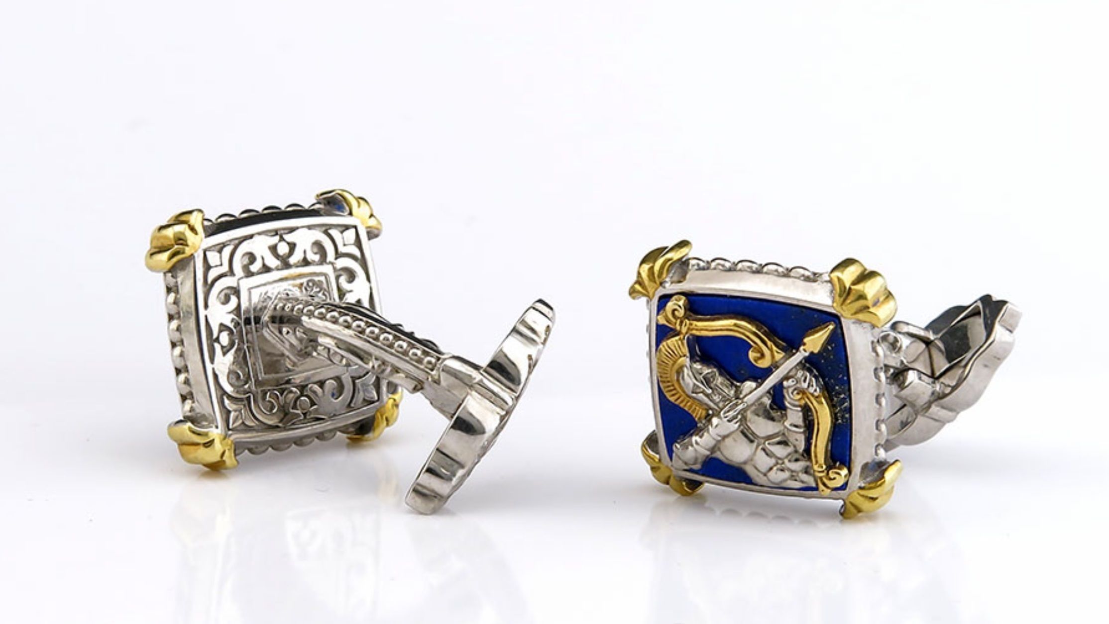 Zodiac signs Cufflinks Archer 3D print model_2