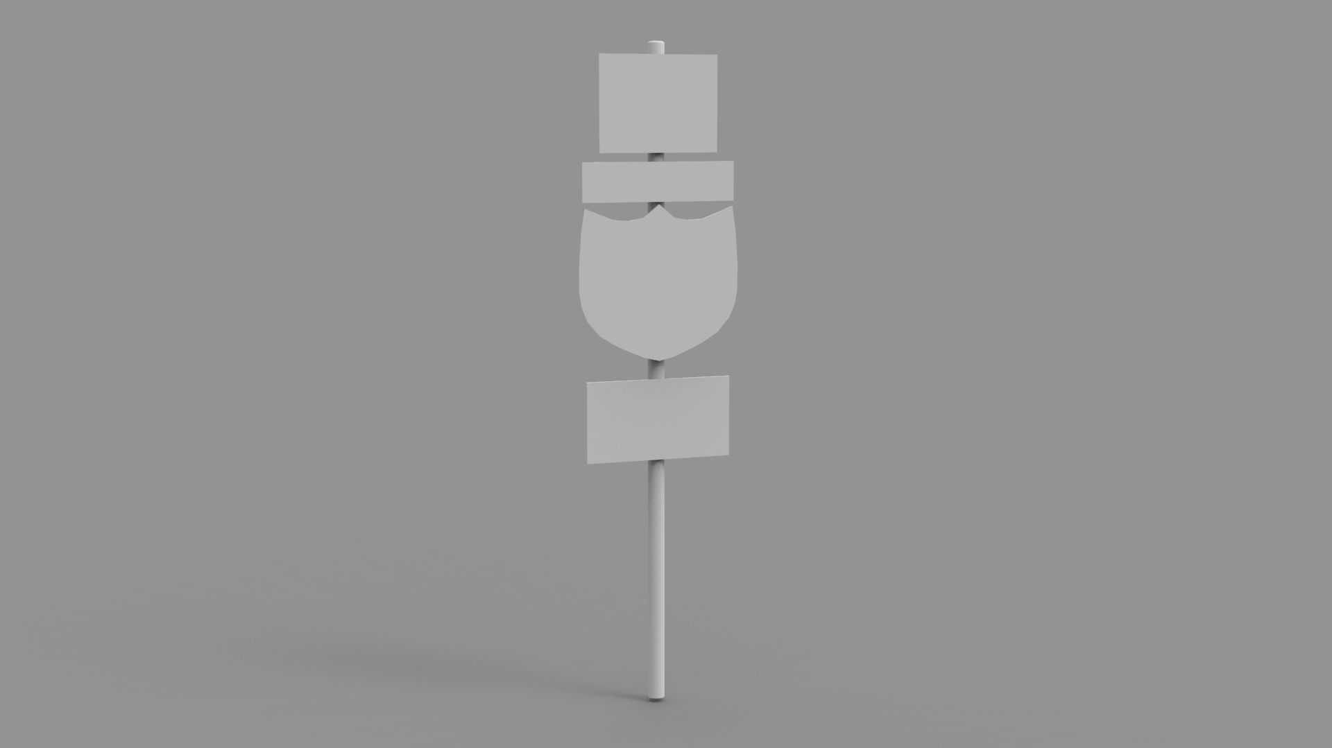 Sign boards Collection 1 Low-poly 3D model_30