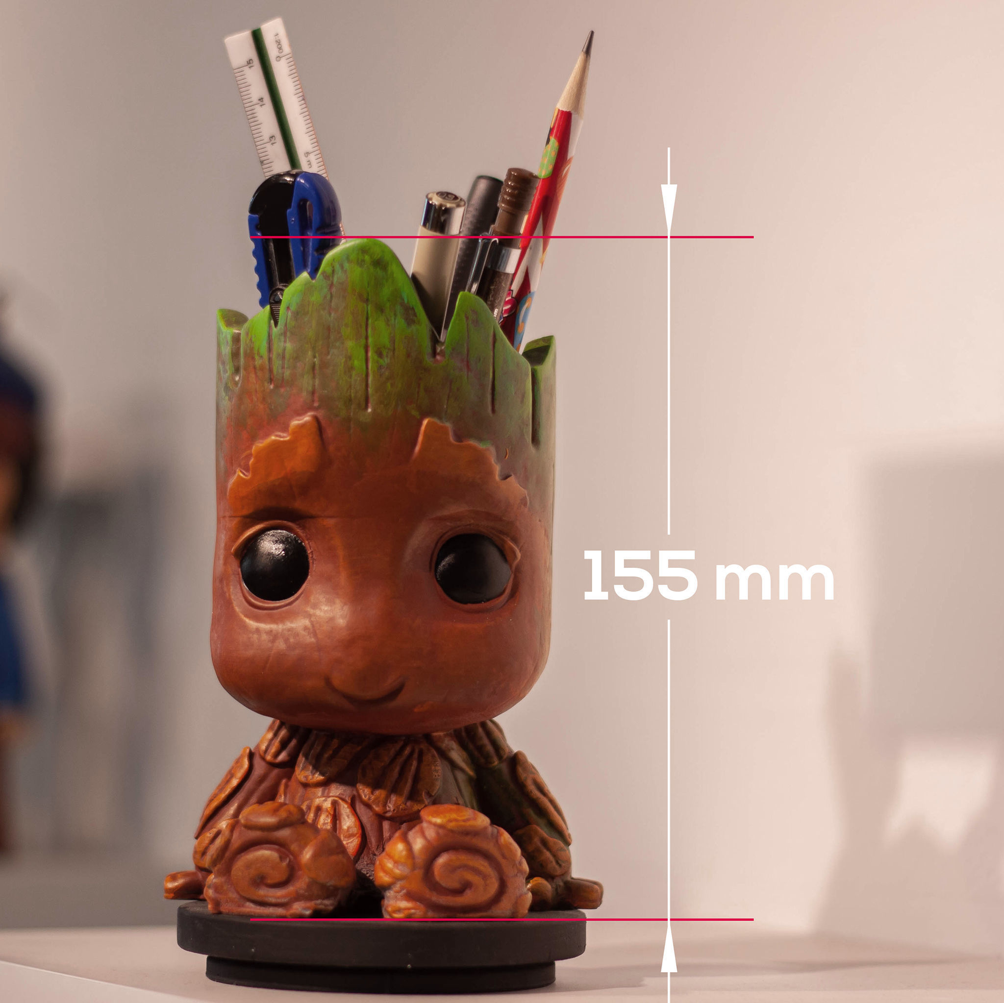Baby Groot Flower Pot and Pen Holder 3D print model_1