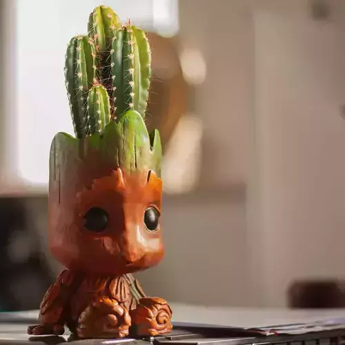 Baby Groot Flower Pot and Pen Holder 3D print model
