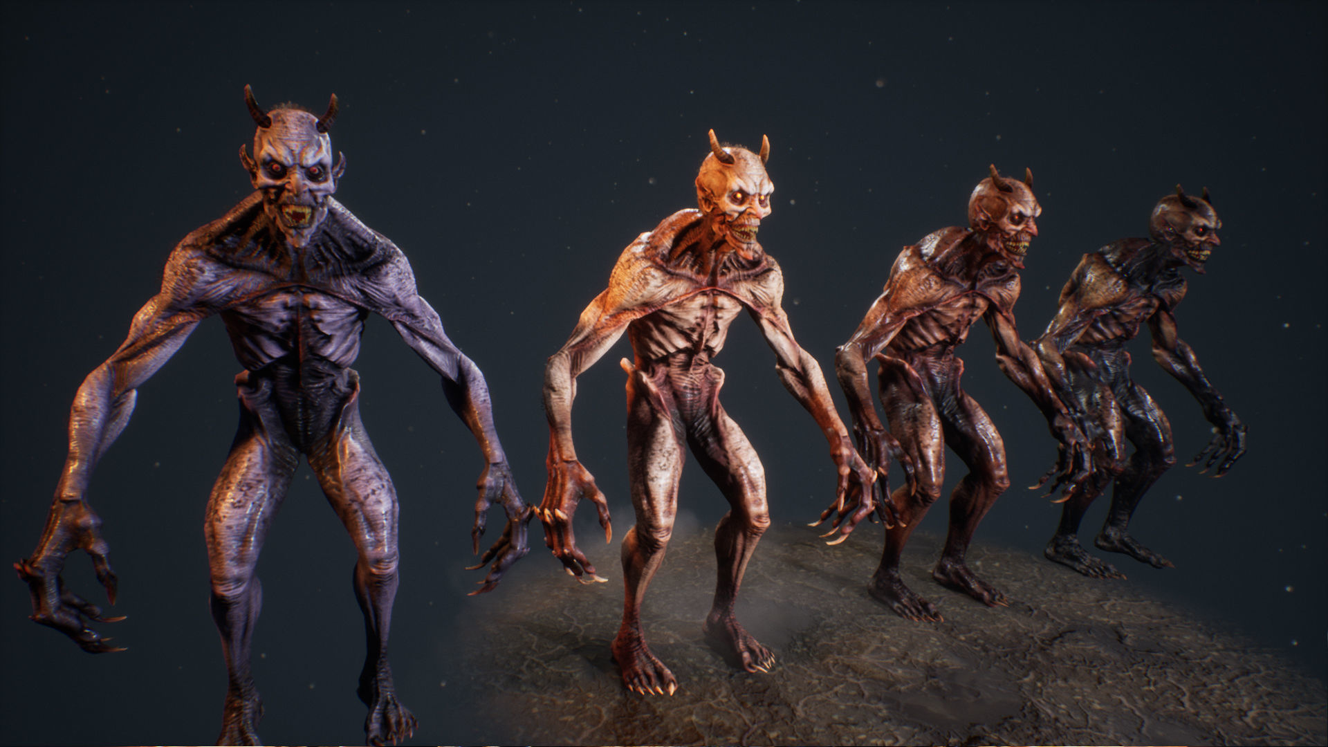 Demons Bundle 2 Low-poly 3D model_37