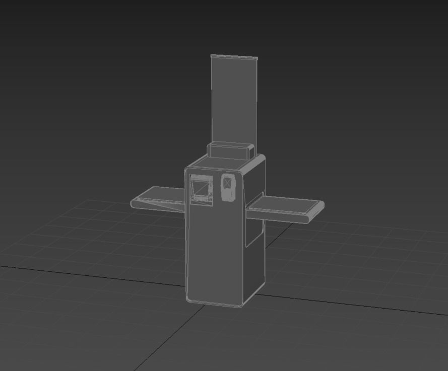 Self checkout design concept 3D model_4