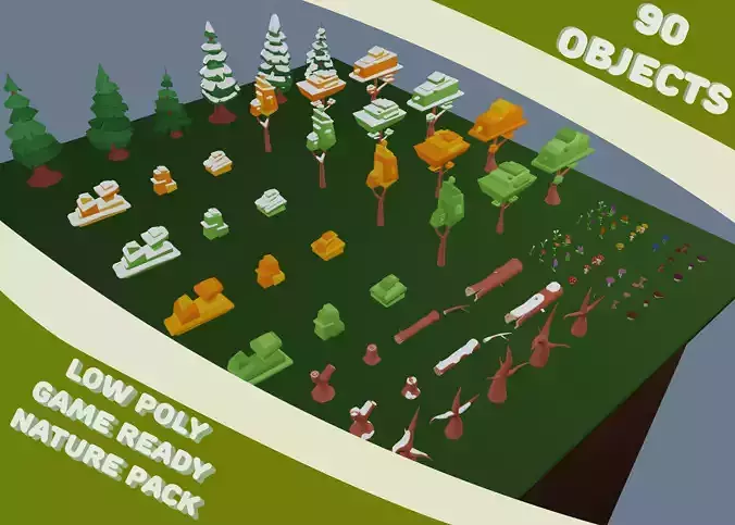 Low Poly Game Ready Nature Pack