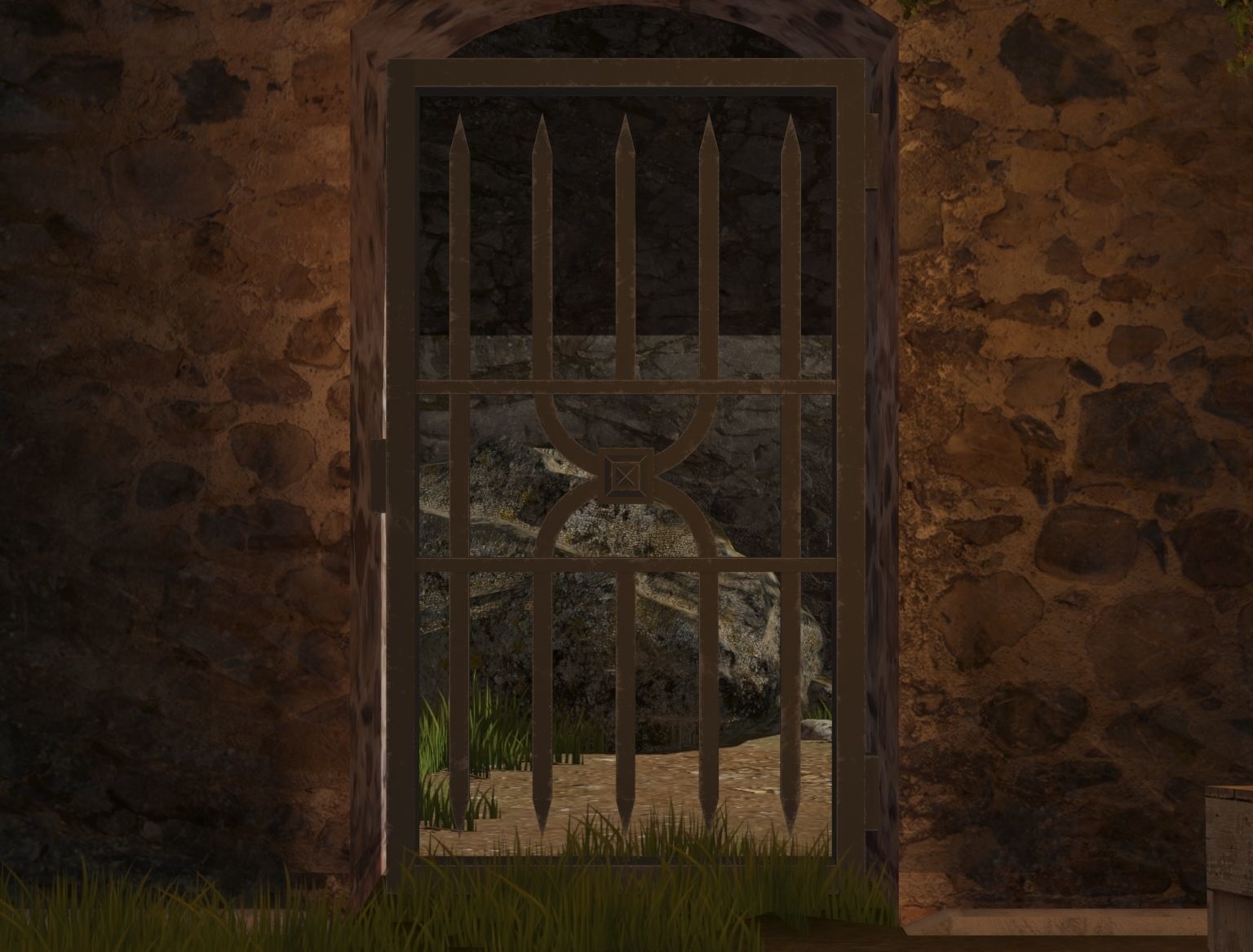 Enclave game -Zurana Hideout GATE Low Poly Free low-poly 3D model_1