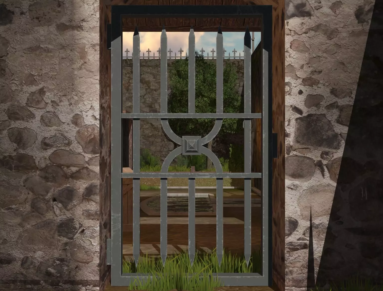 Enclave game -Zurana Hideout GATE Low Poly Free low-poly 3D model_0