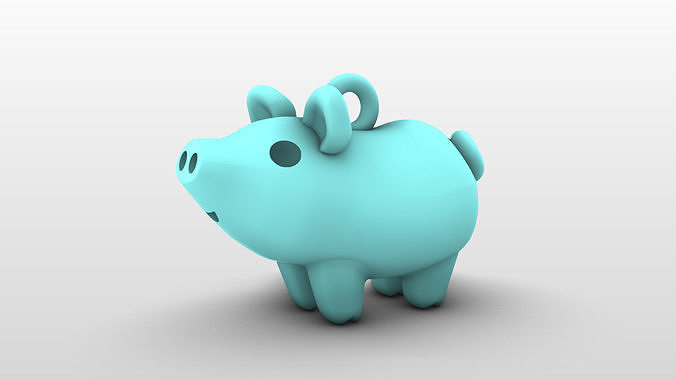 Charm Pendant - Adorable Little Animal - Pig 3D print model
