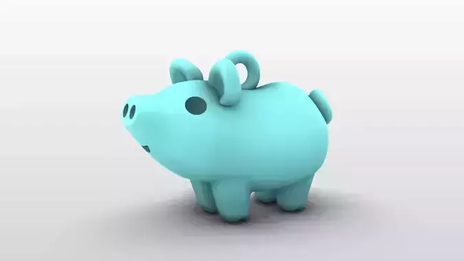 Charm Pendant - Adorable Little Animal - Pig