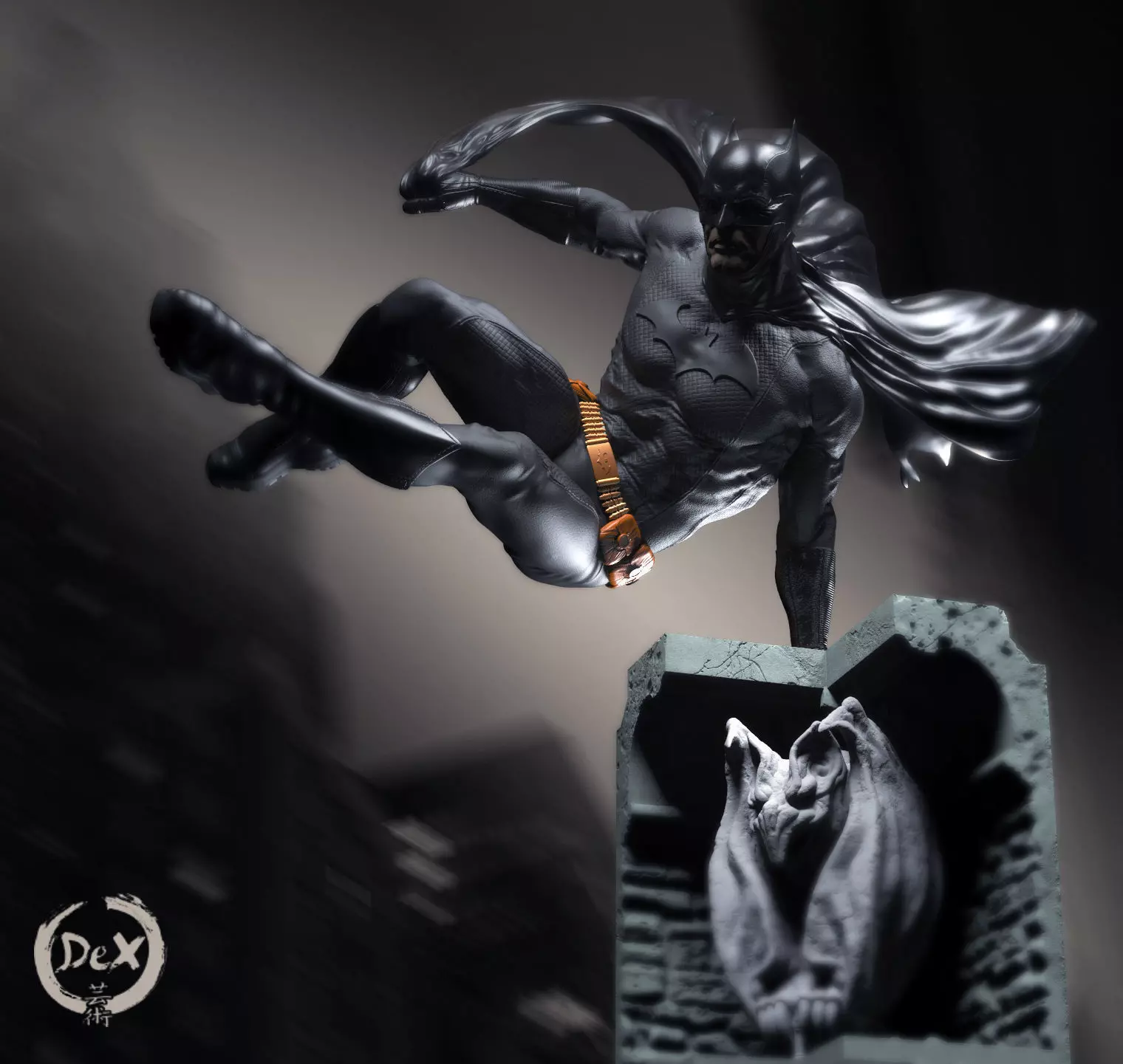 Batman Dinamic Pose 1-4 scale 3D print model