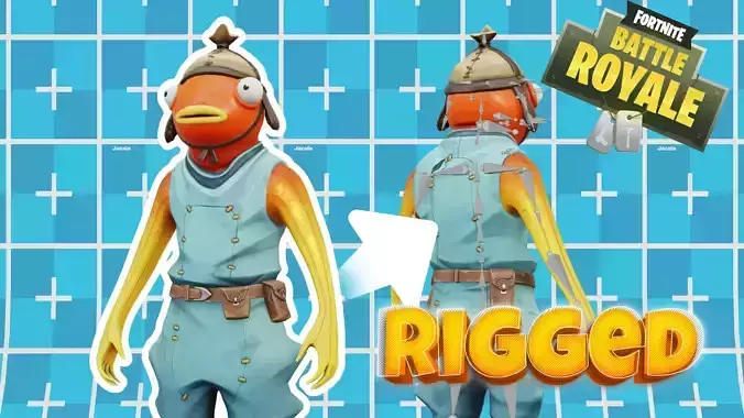 FORTNITE Fishstick SKIN FREE Free 3D model