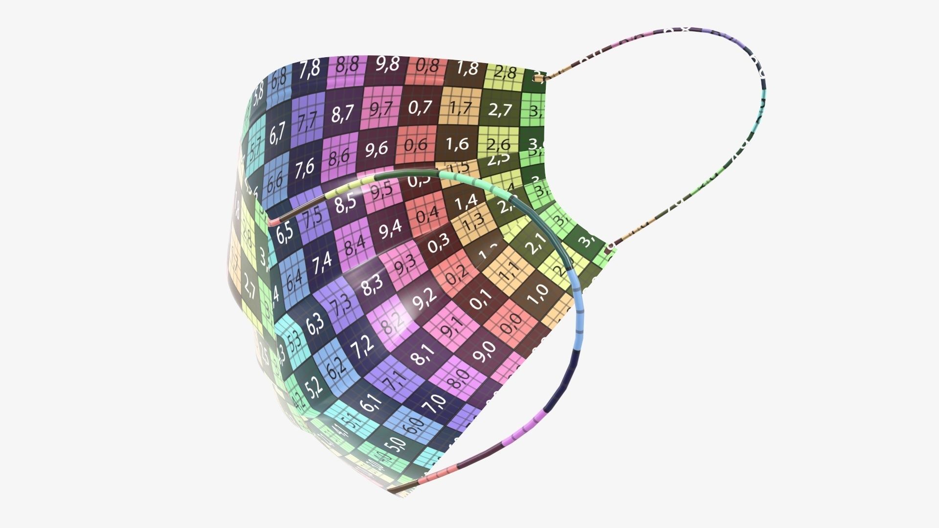 Medical surgical face mask 3D model_11