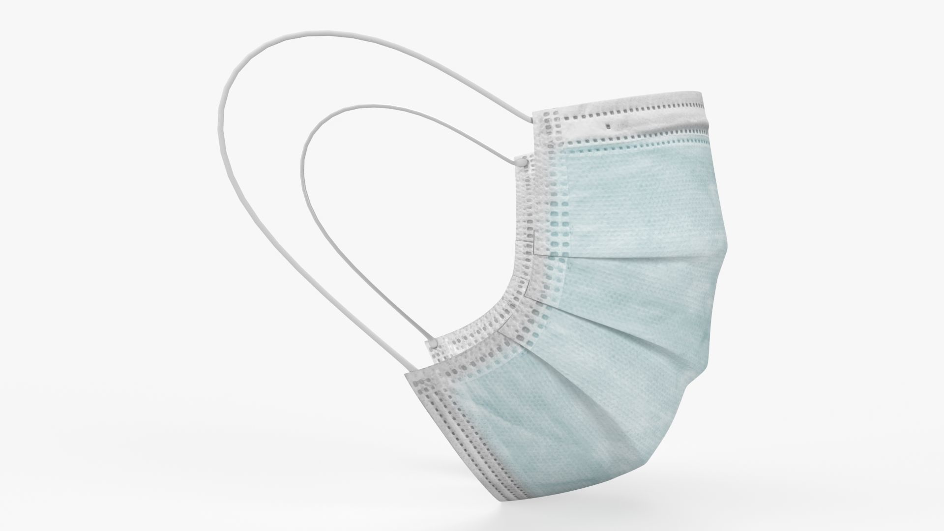 Medical surgical face mask 3D model_2