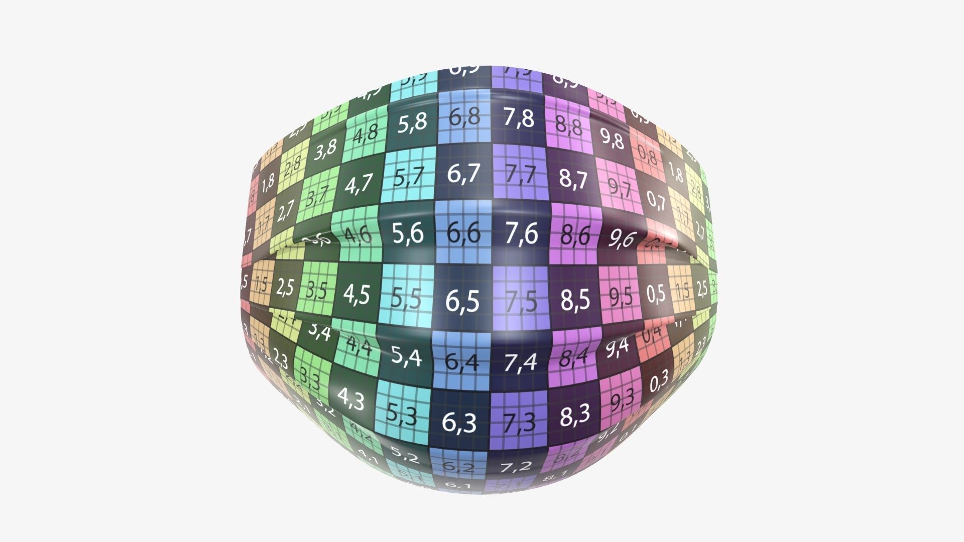 Medical surgical face mask 3D model_12