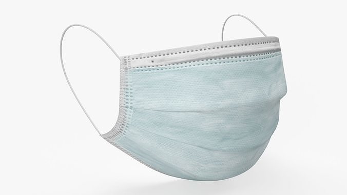 Medical surgical face mask 3D model