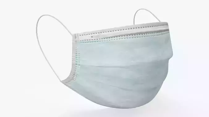 Medical surgical face mask 3D model