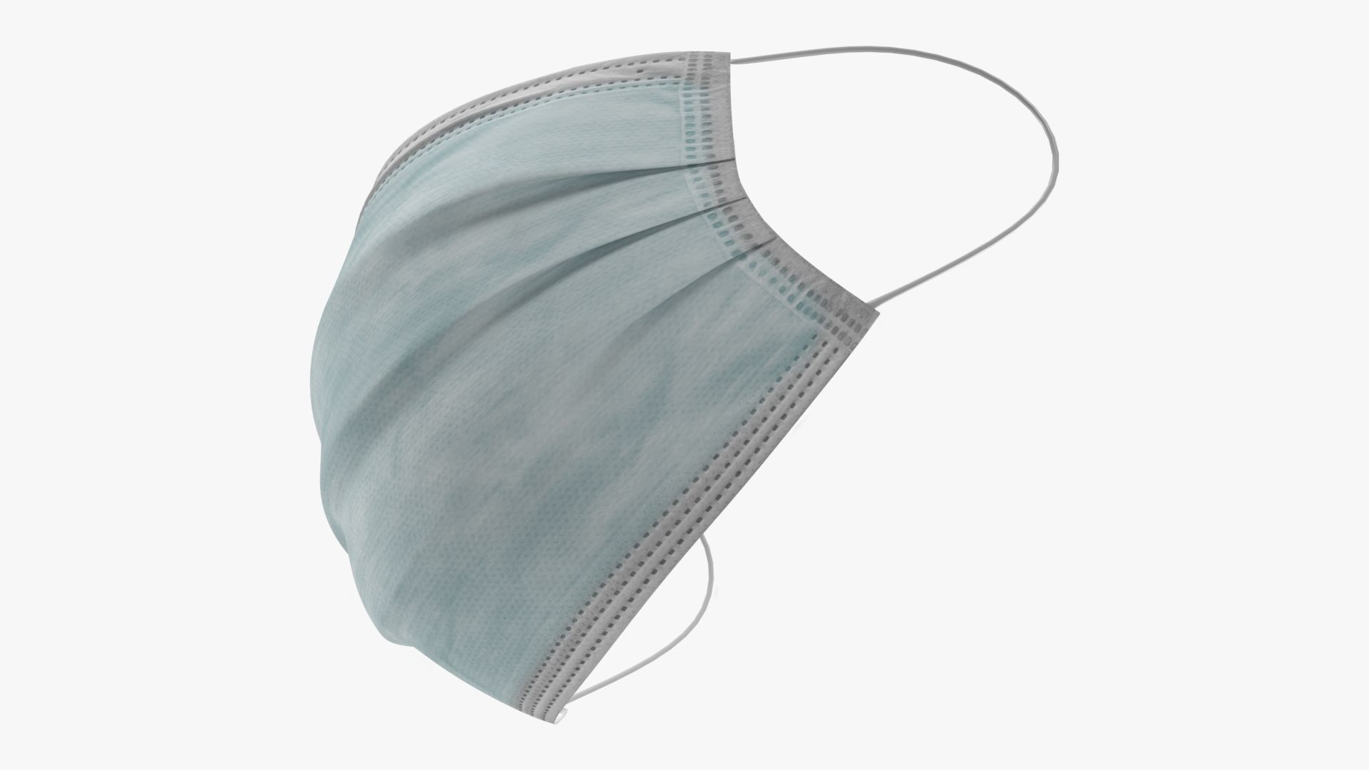 Medical surgical face mask 3D model_4