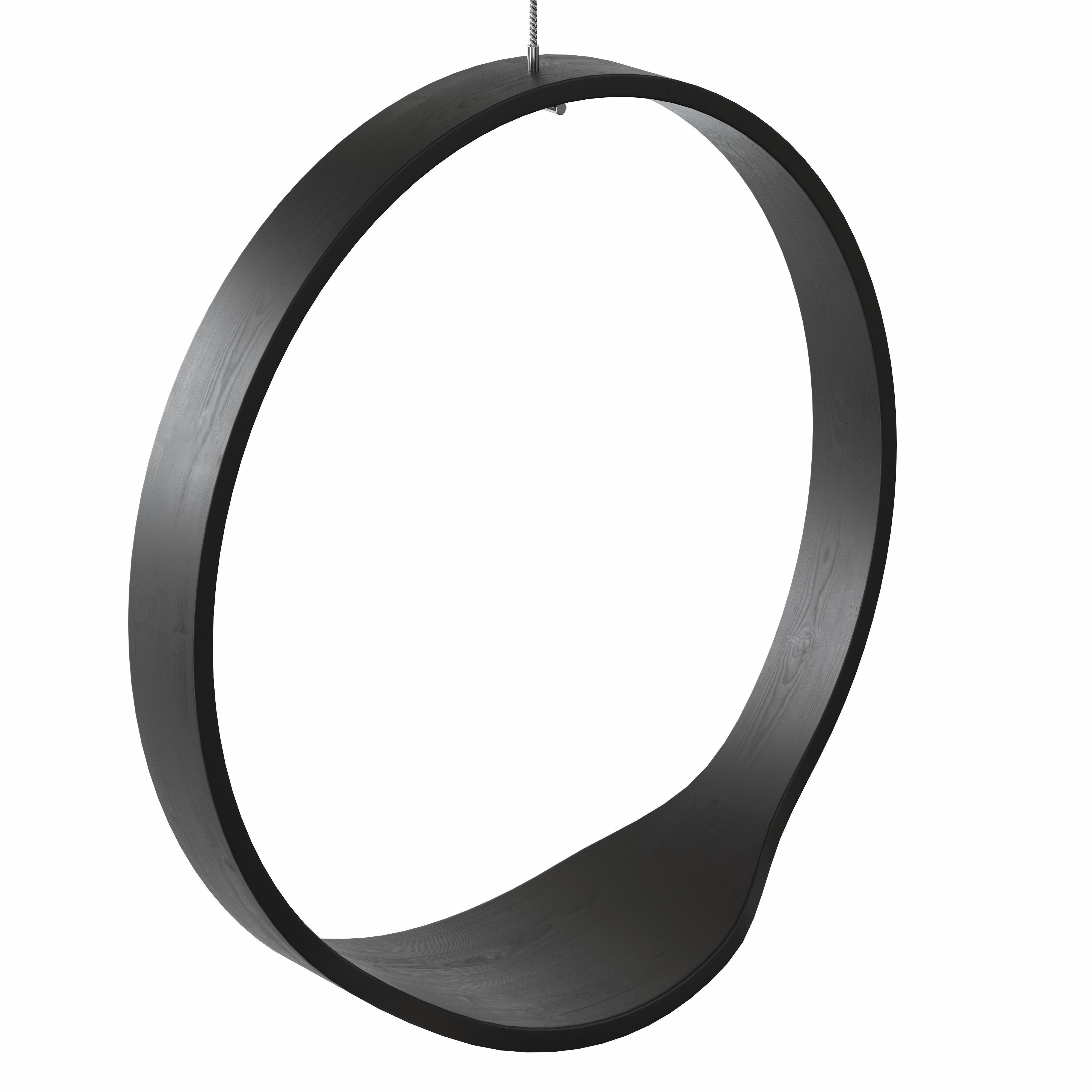 Wooden Circle Indoor Swing 3D model_1