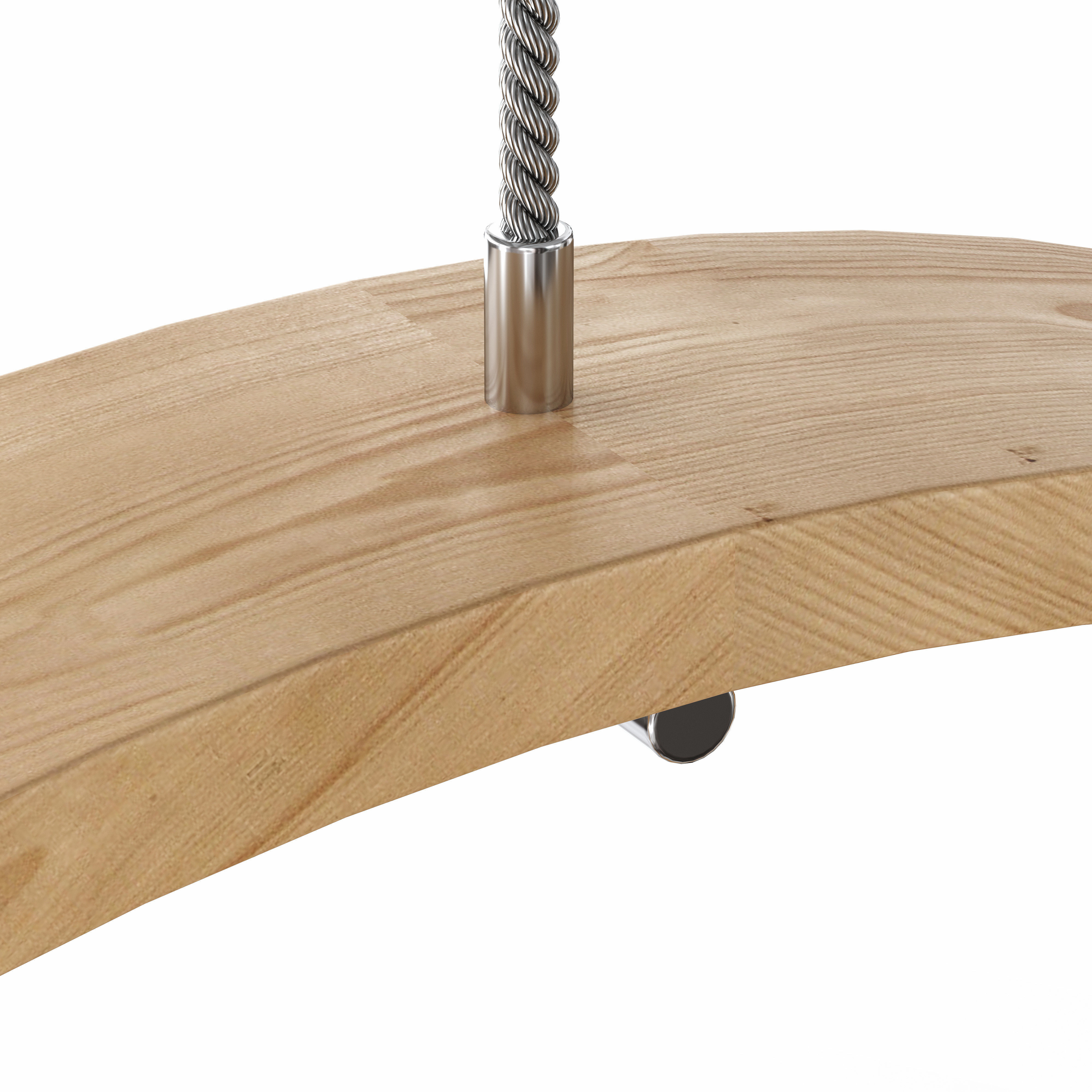 Wooden Circle Indoor Swing 3D model_2